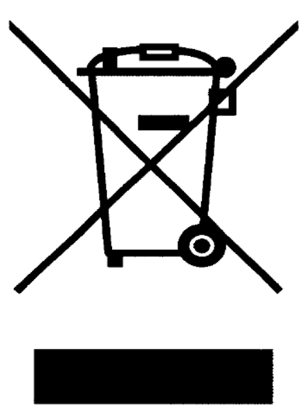 Symbol recyklace elektroodpadu 1