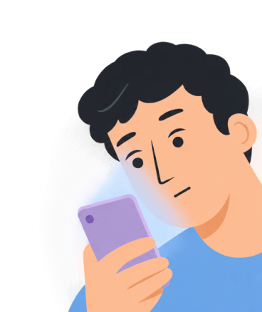 Muž zabraný do mobilu místo do partnerky