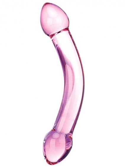 Oboustranné skleněné dildo Gläs Double Trouble Purple Dildo