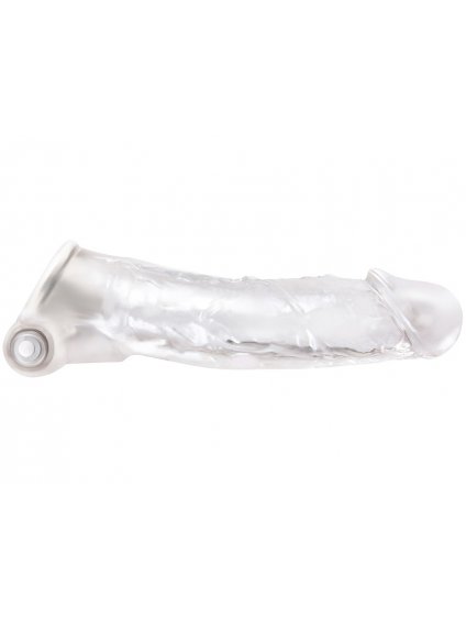Vibrační návlek na penis MANACONDA  transparentní, 21 cm
