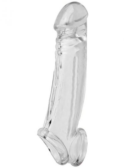 Transparentní návlek na penis a varlata  17 cm