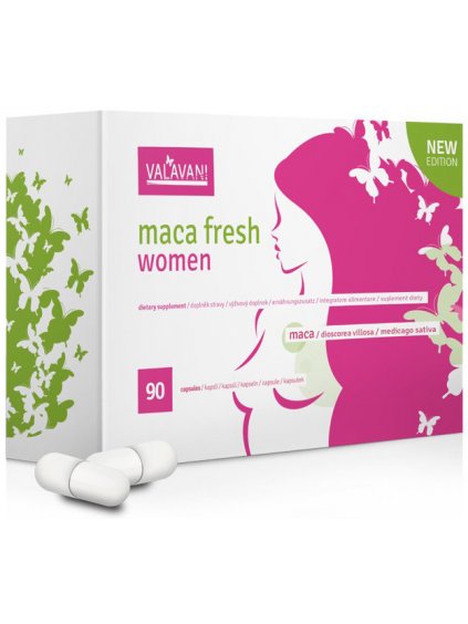 MACA FRESH Women - pro intimní  psychické i fyzické zdraví žen, 90 kapslí