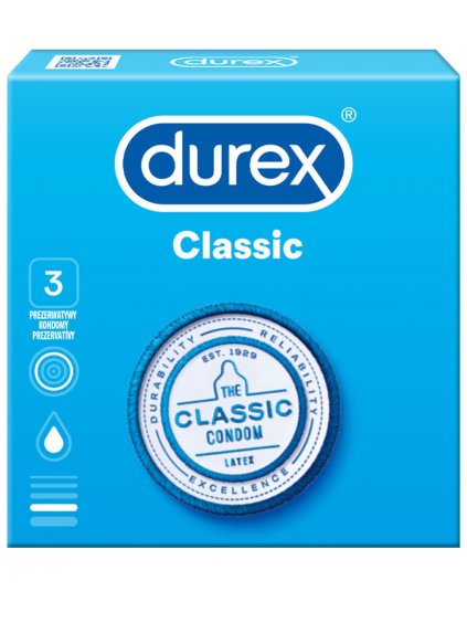 Kondomy Durex Classic, 3 ks