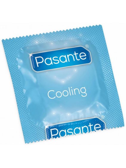 Chladivý a vroubkovaný kondom Pasante Cooling  1 ks
