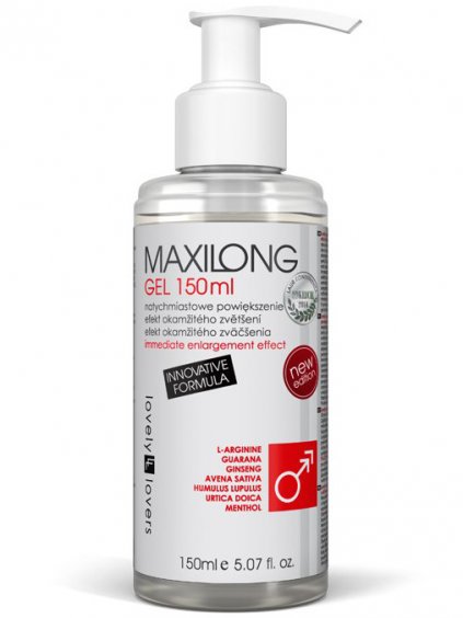 Lubrikační gel s okamžitým efektem zvětšení penisu Lovely Lovers MAXILONG  150 ml
