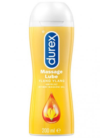 Masážní a lubrikační gel Durex 2 v 1  Ylang Ylang, 200 ml