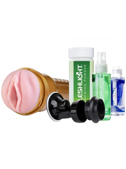 Výhodná sada - umělá vagina Fleshlight STU + příslušenství