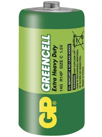 Baterie C (R14) GP Greencell  zinkochloridová