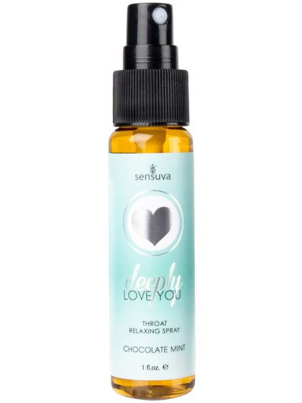 Uvolňující sprej na krk (na deepthroat) Sensuva Deeply Love You Chocolate Mint  čokoláda a máta, 30 ml