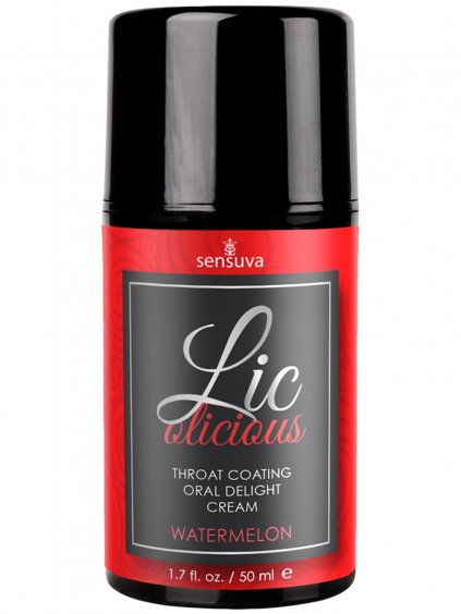 Orální krém na deepthroat Sensuva Lic-o-licious Watermelon  vodní meloun, 50 ml