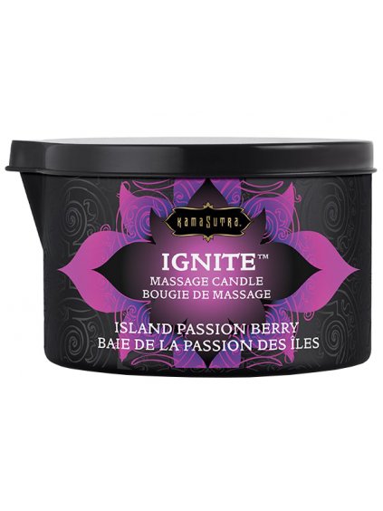 Masážní olejová svíčka Kama Sutra Ignite Island Passion Berry  170 g