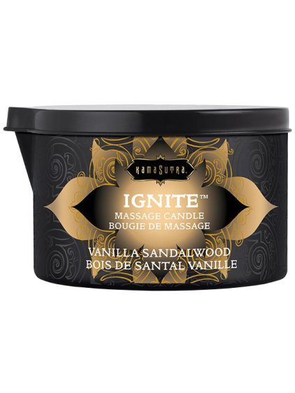 Masážní olejová svíčka Kama Sutra Ignite Vanilla Sandalwood  170 g