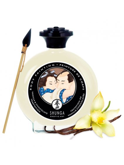 Slíbatelný bodypainting Shunga Vanilla & Chocolate Temptation  100 ml