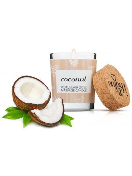 Afrodiziakální masážní svíčka MAGNETIFICO  Enjoy it! Coconut