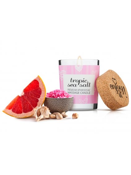 Afrodiziakální masážní svíčka MAGNETIFICO  Enjoy it! Tropic sea salt