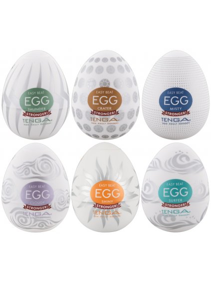 Výhodné balení masturbátorů pro muže TENGA Egg Stronger  6 ks