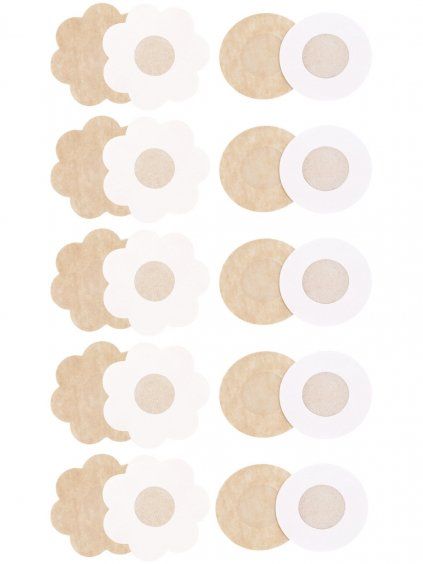 Diskrétní nálepky na bradavky, 5 párů (Velikost kytička (5 párů))