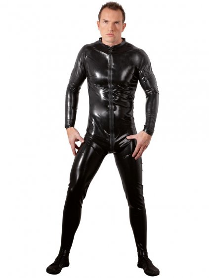 Latexový overal pro muže se zipem LATE X
