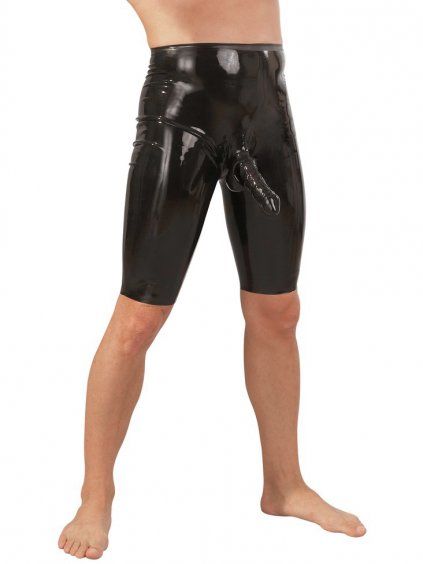 Latexové šortky s kapsou na penis a varlata LATE X (Velikost S)