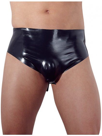 Latexové pánské slipy s vnitřním nafukovacím análním kolíkem LATE X (Velikost S)