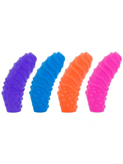 Stimulační návleky na prsty Silicone Finger Swirls  4 ks