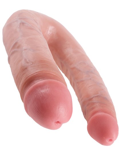Dvojité realistické dildo Pipedream King Cock Large Double Trouble  21 cm