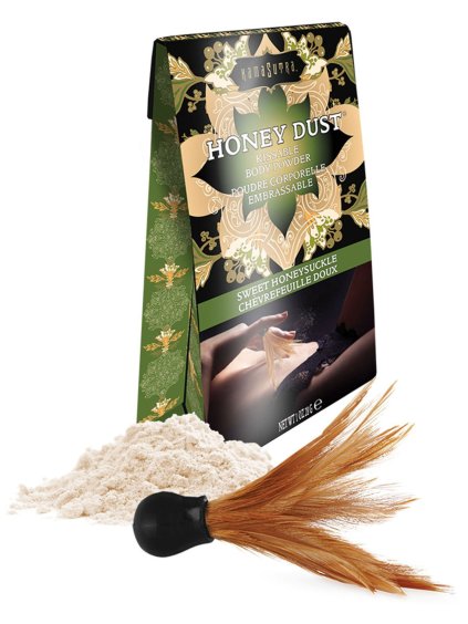 Slíbatelný tělový pudr Kama Sutra Honey Dust Sweet Honeysuckle  28 g