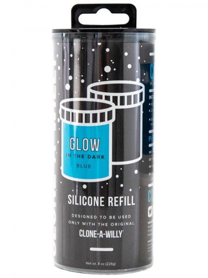 Náhradní silikon pro Clone-A-Willy  modrý (svítící ve tmě)