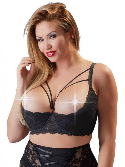 Podprsenka s otevřenými košíčky Cottelli (Velikost 85D)