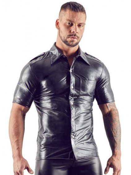 Lesklá pánská košile s límečkem Svenjoyment (Velikost S)