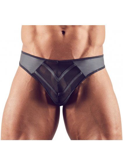 Lesklá pánská tanga s průsvitnou kapsou na penis Svenjoyment (Velikost S)