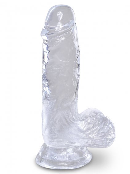 Dildo s varlaty a přísavkou King Cock Clear 5"  15 cm