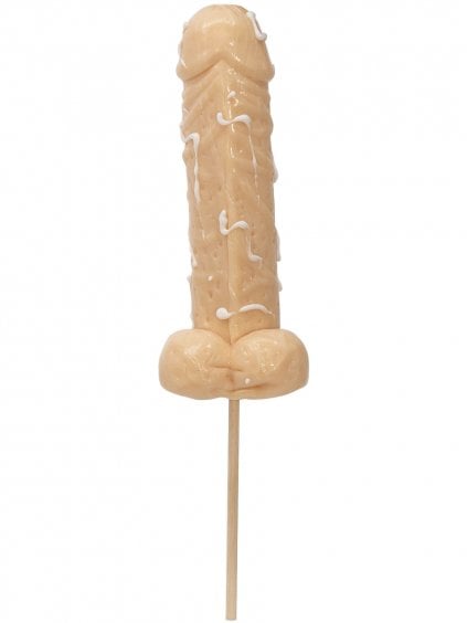 Lízátko ve tvaru penisu Cum Pops s příchutí mléčné čokolády