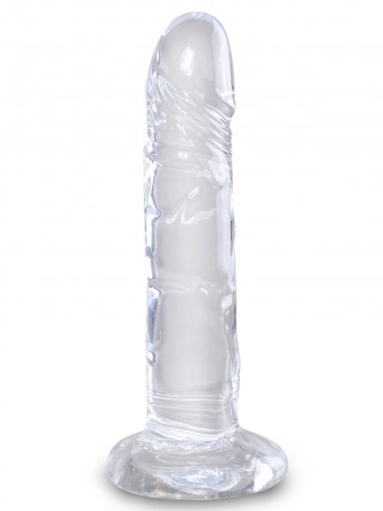 Dildo s přísavkou King Cock Clear 6"  17,8 cm