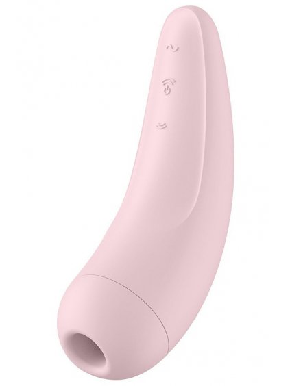 Nabíjecí stimulátor klitorisu Satisfyer Curvy 2+  růžový – ovládaný mobilem