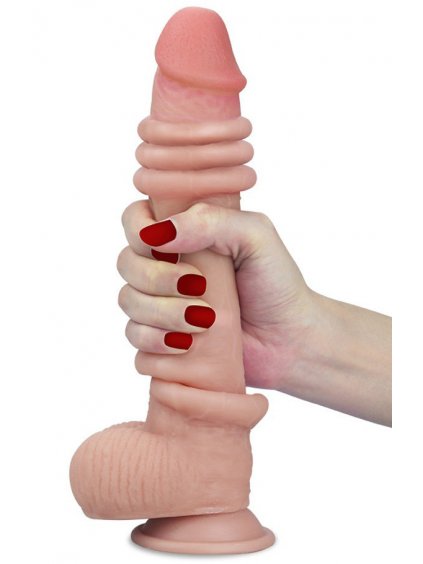 Tvarovatelné dildo s pohyblivou kůží a přísavkou Sliding Skin 9"