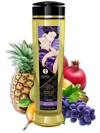 Masážní olej Shunga LIBIDO Exotic Fruits  240 ml