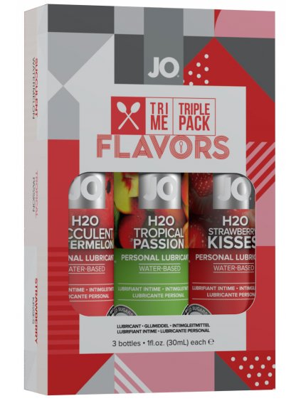 Testovací sada lubrikačních gelů System JO  Tri Me Triple Pack FLAVORS, 3x 30 ml