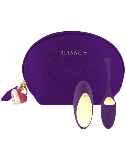 Vibrační vajíčko na dálkové ovládání Rianne S Pulsy Playball Deep Purple