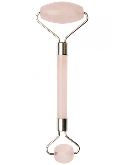 Oboustranný masážní váleček z růženínu La Gemmes Rose Quartz