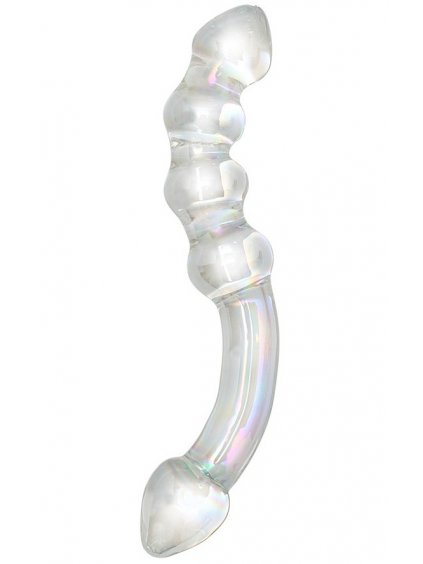 Oboustranné skleněné dildo Sensual Glass Xena