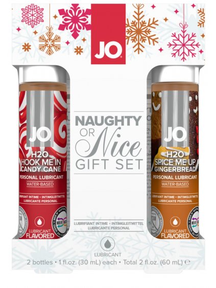 Dárková sada lubrikačních gelů System JO  Naughty or Nice, 2x 30ml