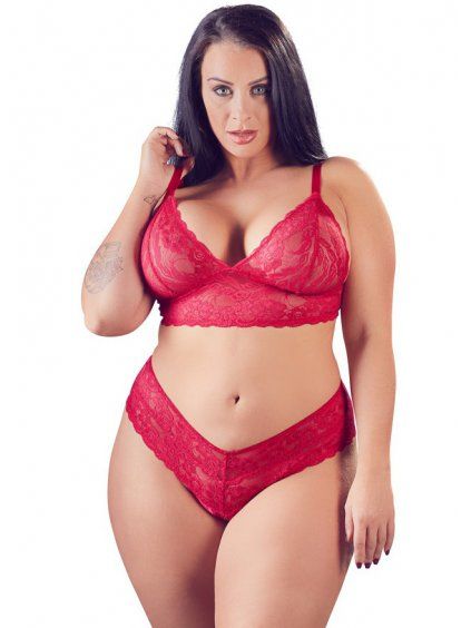 Krajková souprava erotického prádla Cottelli (Velikost XL)