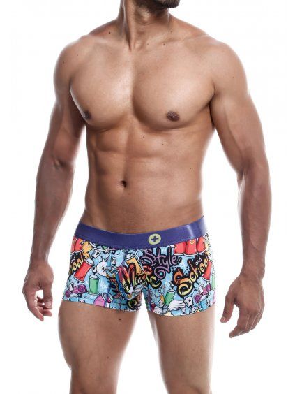 Pestrobarevné pánské boxerky MaleBasics Hipster Trunk (Velikost S)