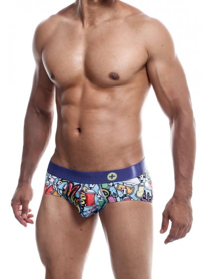 Pestrobarevné pánské slipy MaleBasics Hipster Brief