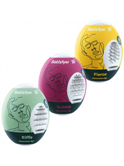 Sada masturbačních vajíček Satisfyer  3 ks (Riffle, Bubble, Fierce)