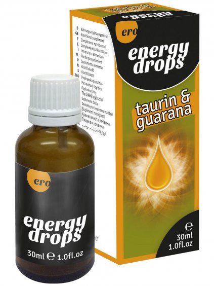 Afrodiziakální kapky Energy Drops Taurin a Guarana  30 ml