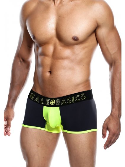 Pánské boxerky MaleBasics Neon Trunk Yellow