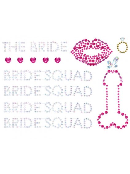 Samolepicí ozdoby na tělo Bride Squad