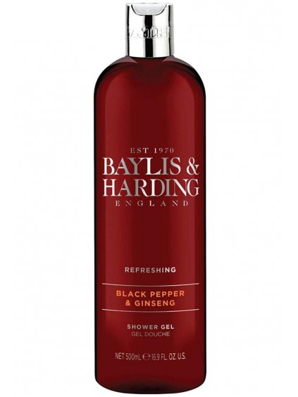 Pánský sprchový gel Baylis & Harding Black Pepper & Ginseng  černý pepř a ženšen, 500 ml